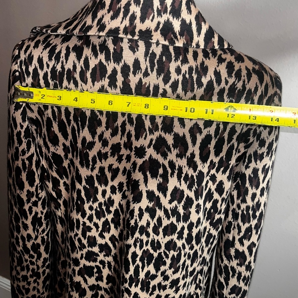 Spiegel Leopard Print Long Coat in Tan and Black - Picture 7 of 10